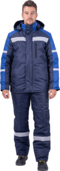 Костюм РОУД зимний (т.синий-василек), 100% ПЭ, Оксфорд 240, пл. 130 г/м²